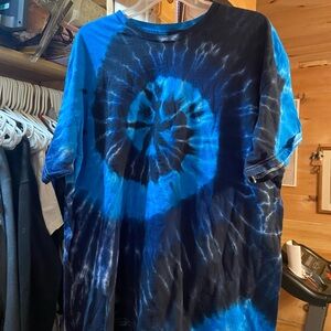 Blue and Black Tie-Dye T-Shirt